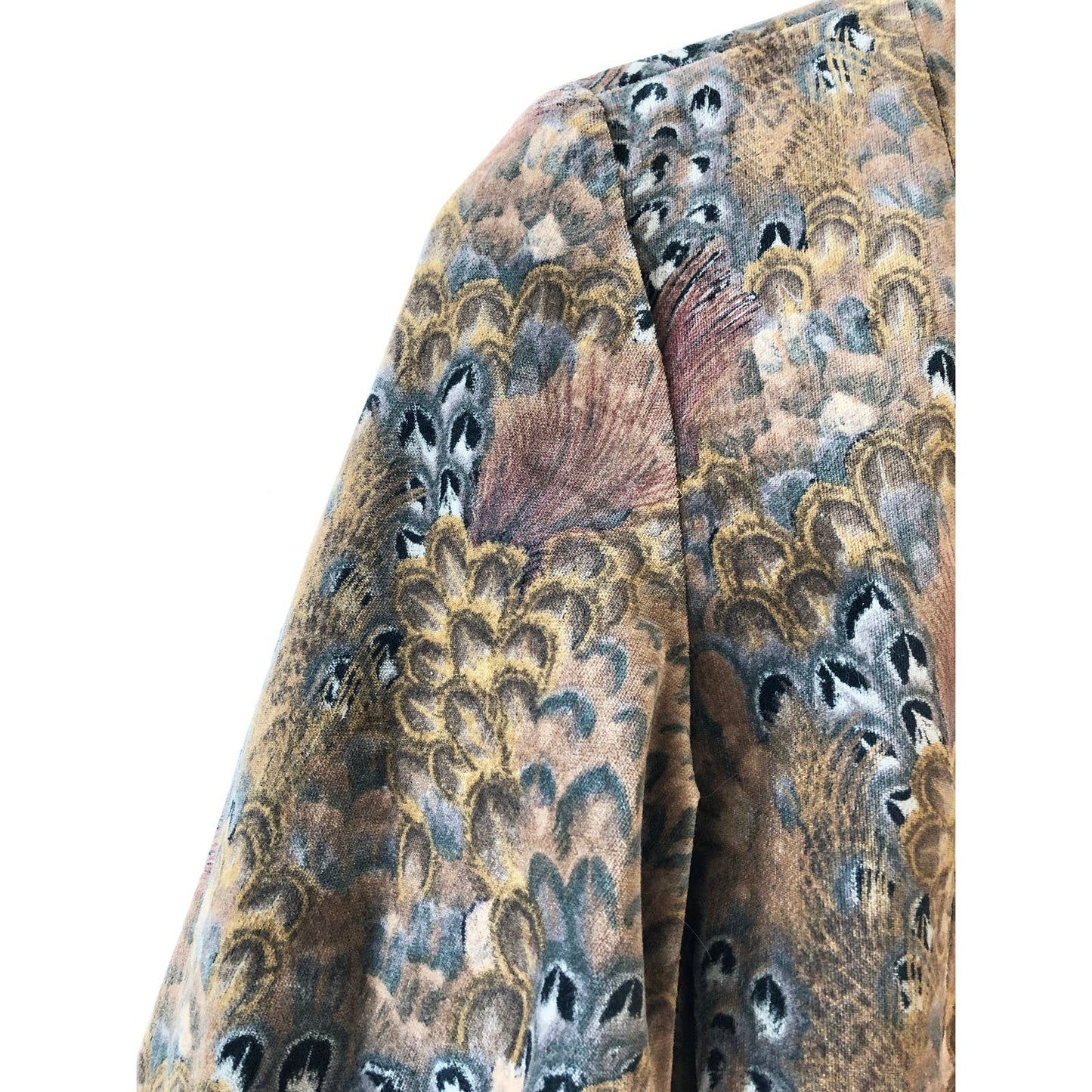 Handmade Vintage Velvet Feather Blazer