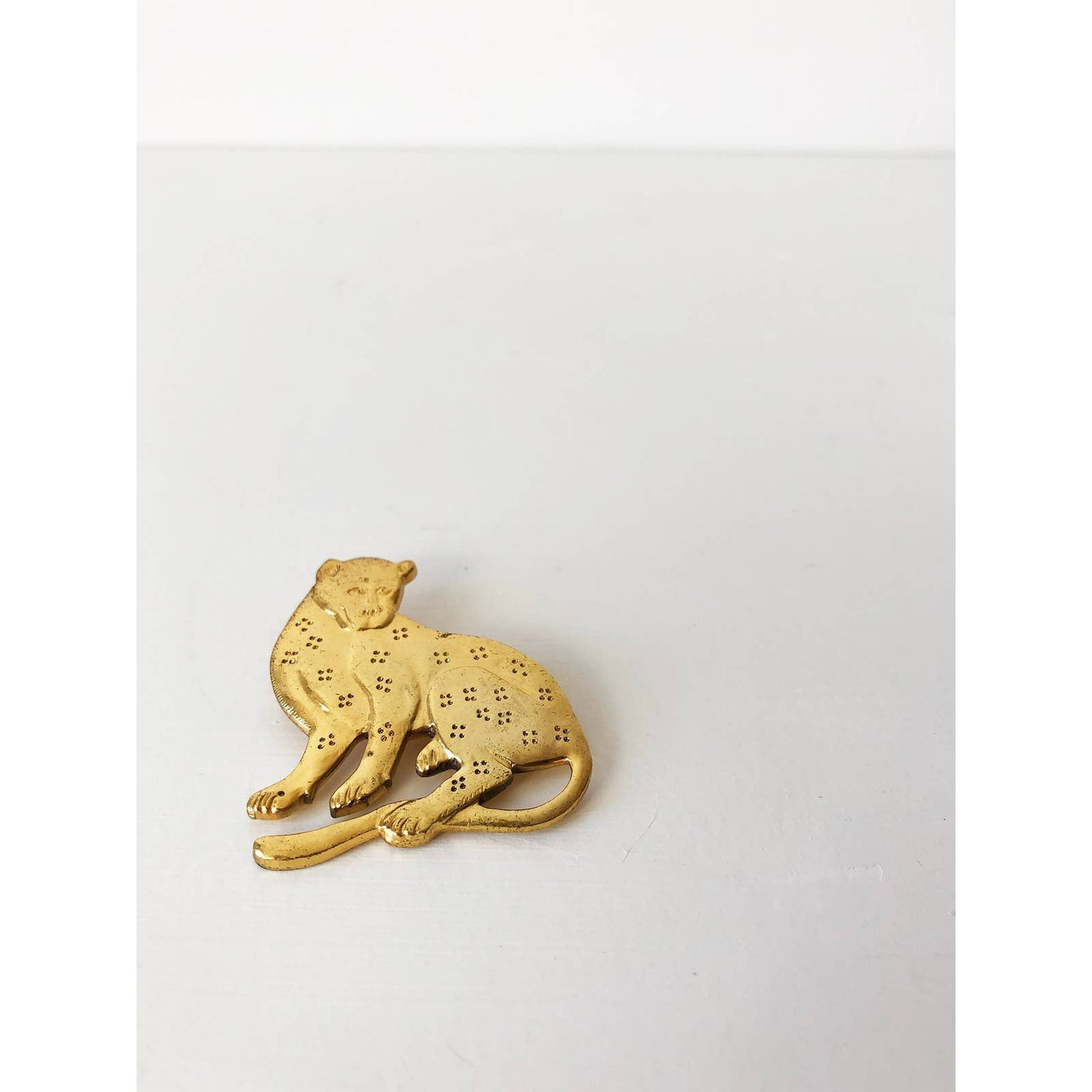 Vintage MMA Metropolitan Museum of Art Gold Cougar Leopard Brooch
