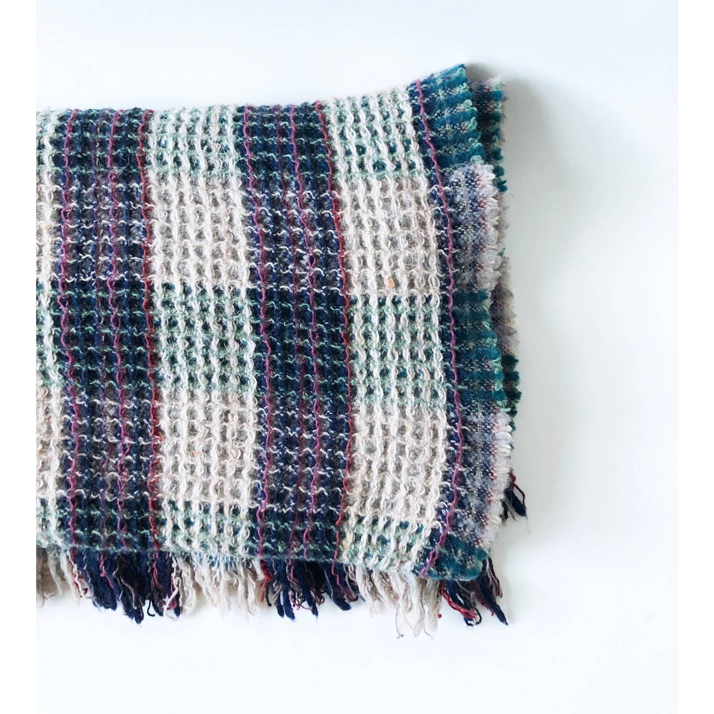 Vintage Jewel Tone Tweedmill Throw Blanket