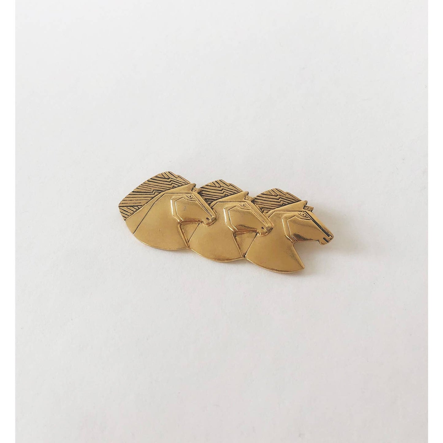 Vintage Greek Horse Brooch Pin
