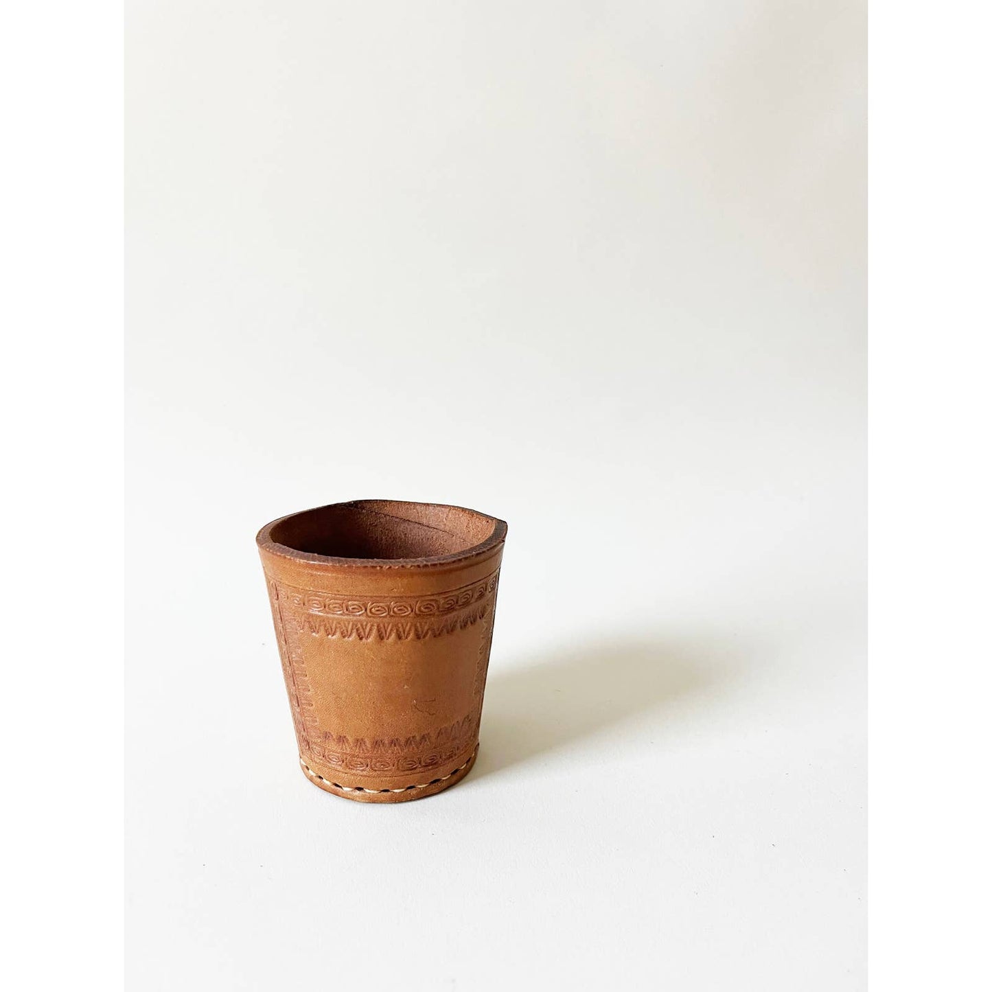 Leather Stamped Decorative Cups