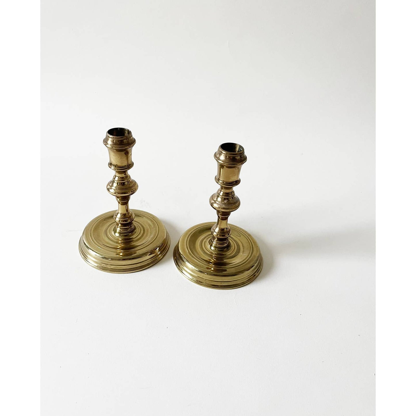 Vintage Brass Candlesticks Set Virginia Metalcrafters