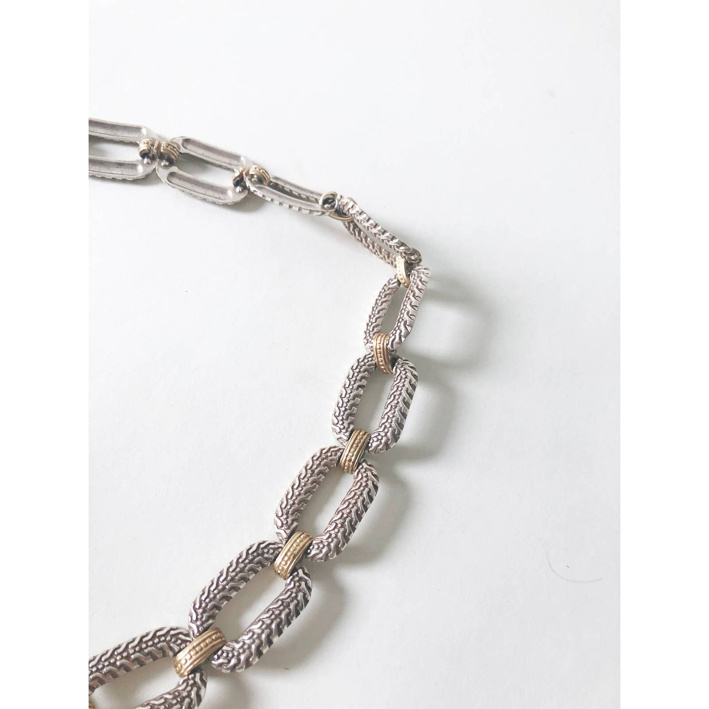 Vintage Silver and Gold 80s Metal Waist Belt