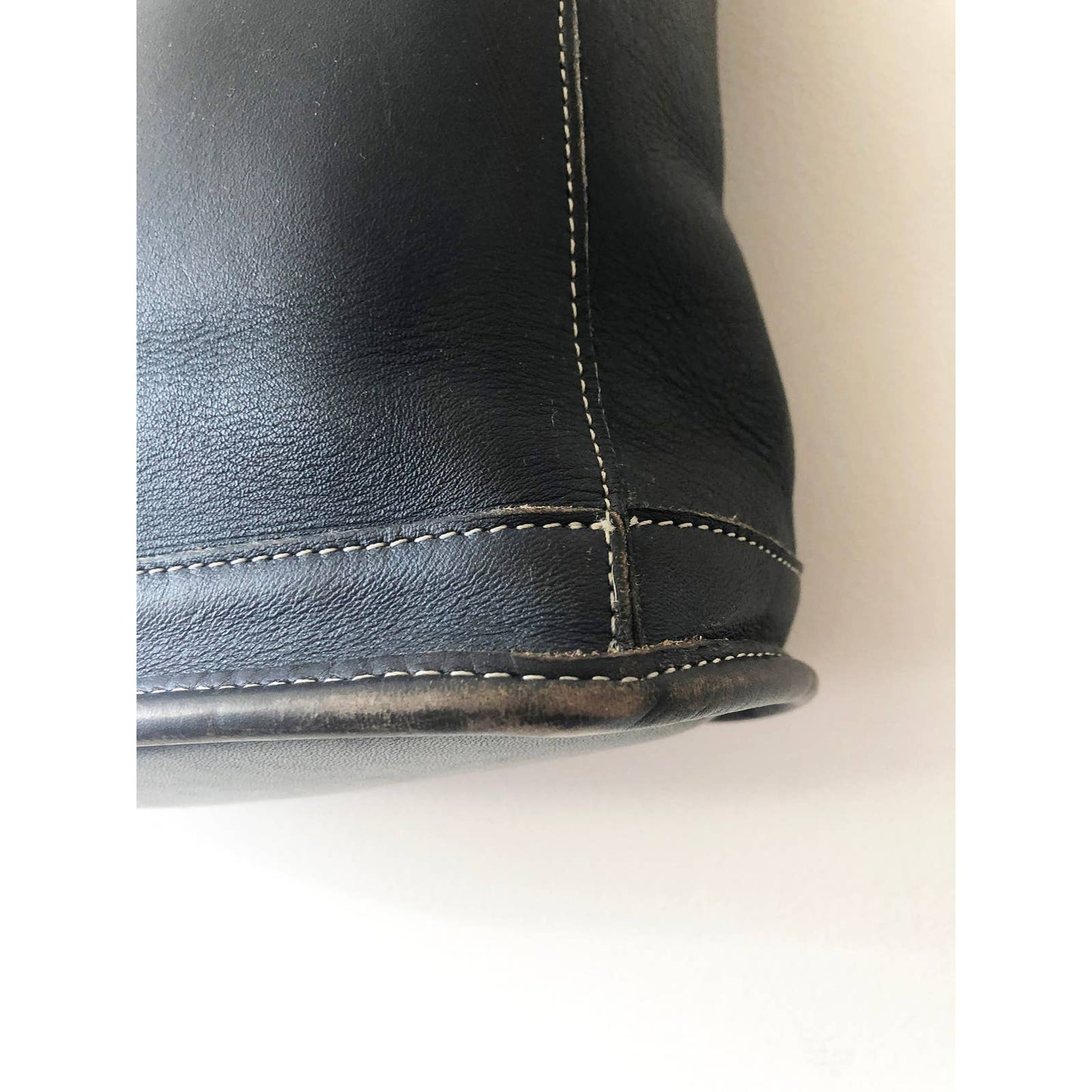 Vintage Coach Bucket Bag Large Dark Navy Shoulder Bag