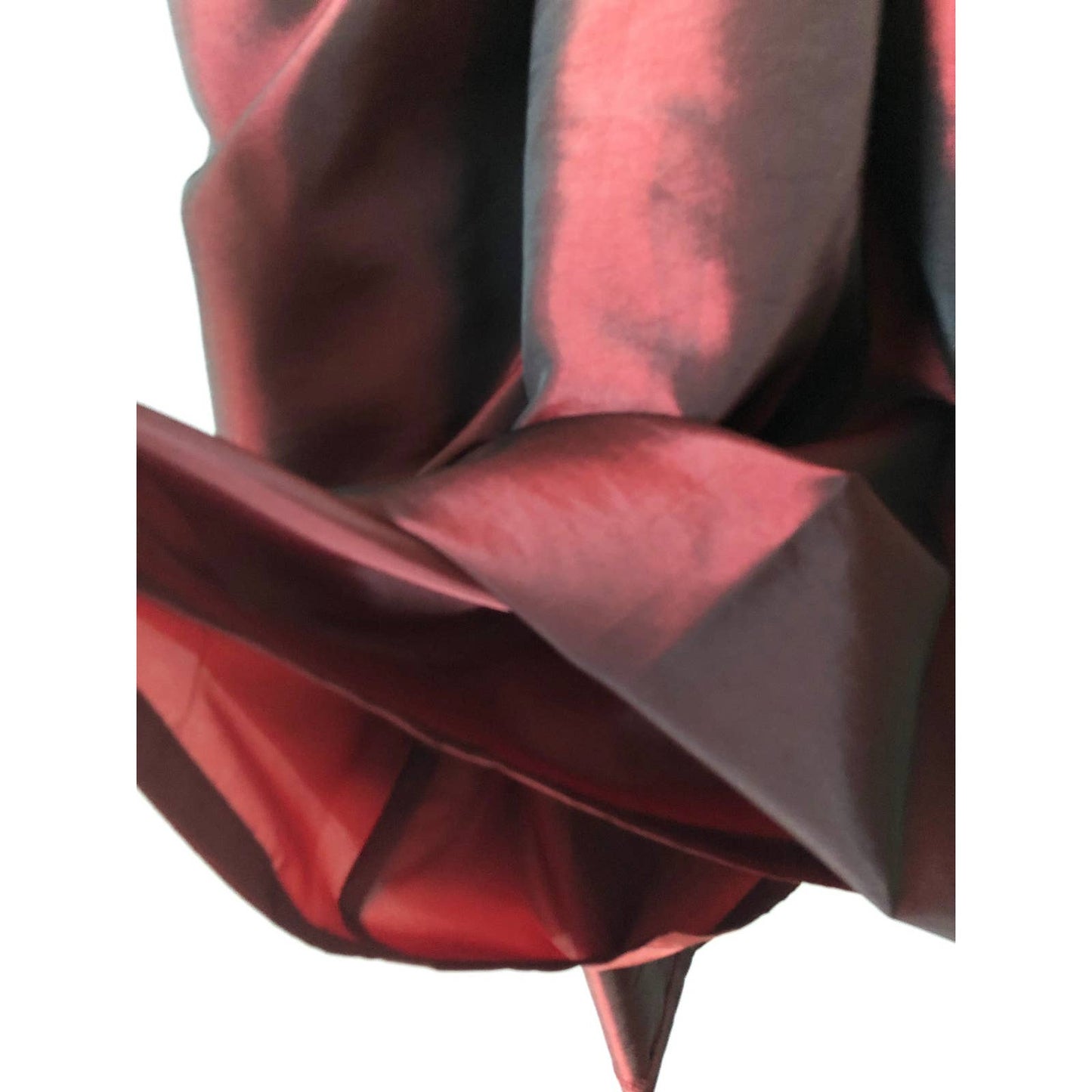 Vintage Collared Shiny Pink Red Evening Dress