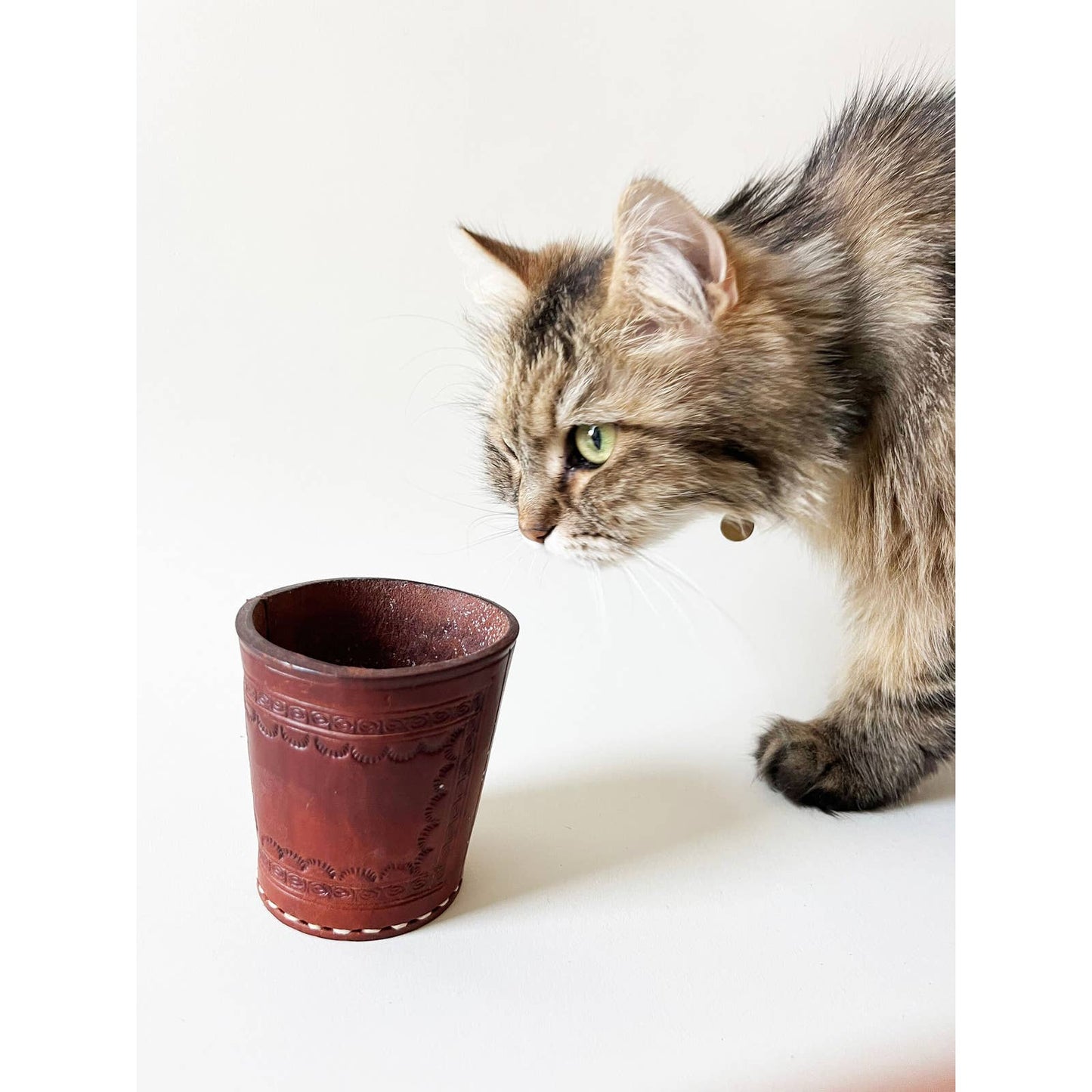 Leather Stamped Decorative Cups