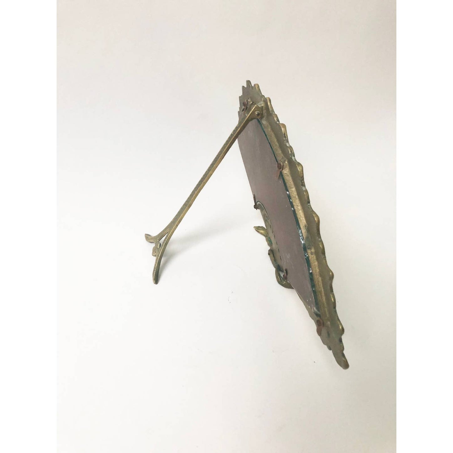 Vintage Brass Table Top Fan Mirror
