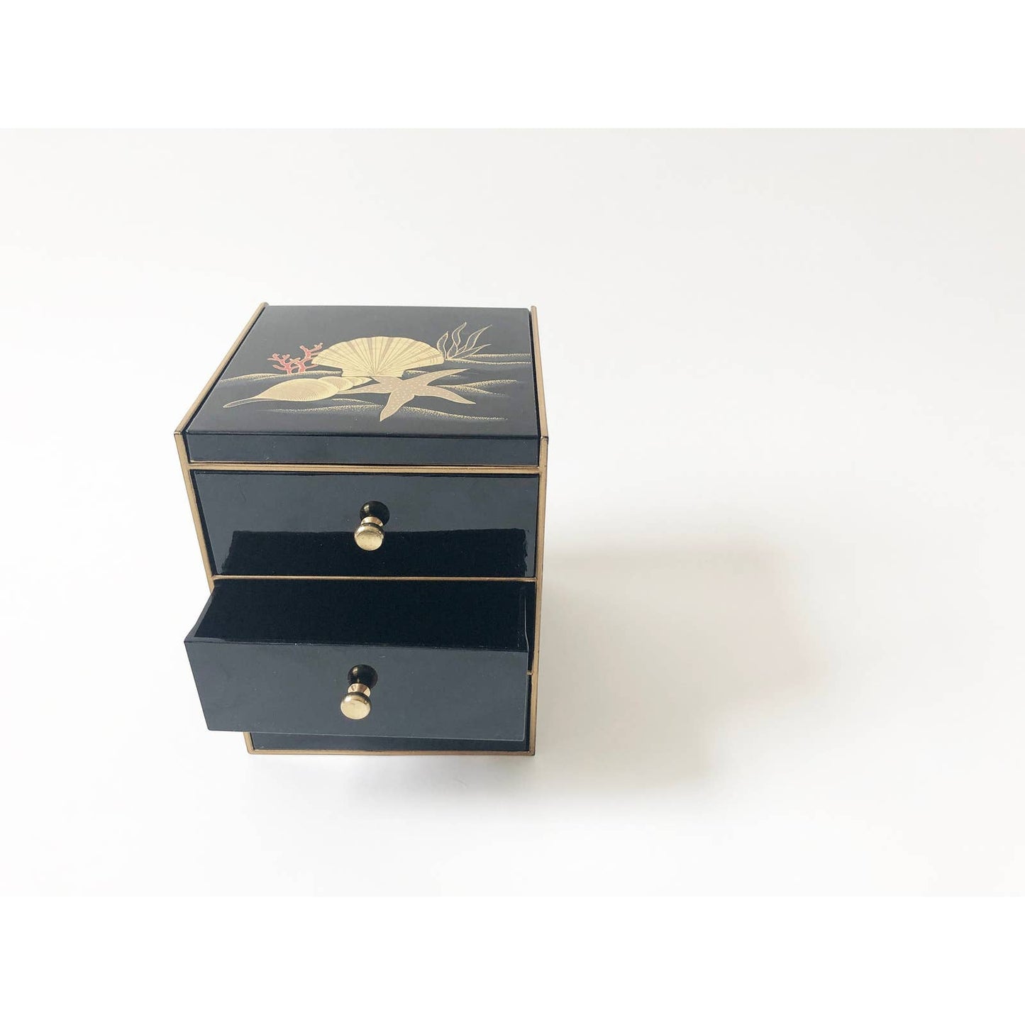 Vintage 80s Flower Drawer Jewelry Box