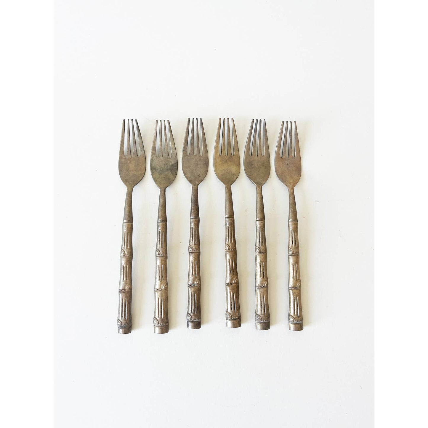 Classic Vintage Brass Bamboo Flatware