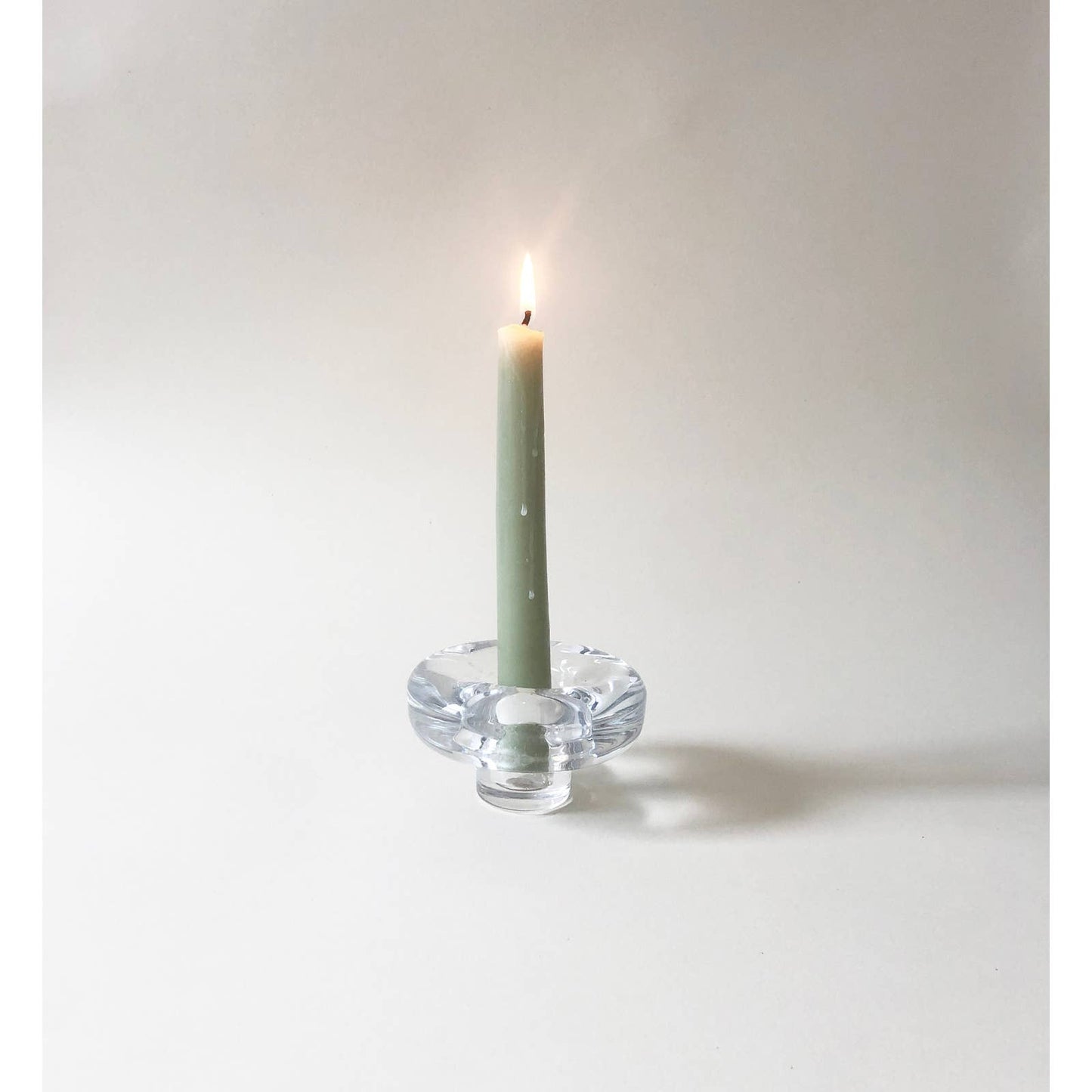 Vintage DANSK Leaded Glass Candle Stick Holder