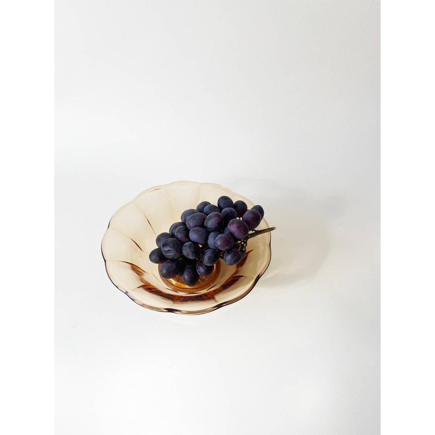 Vintage Orange Scalloped Glass Decorative Bowl