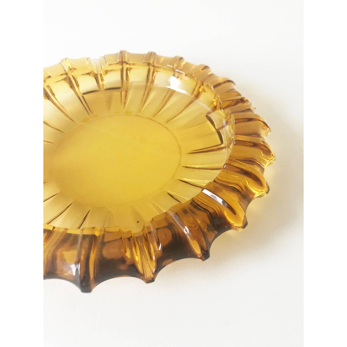 Vintage Large Yellow Ash Tray