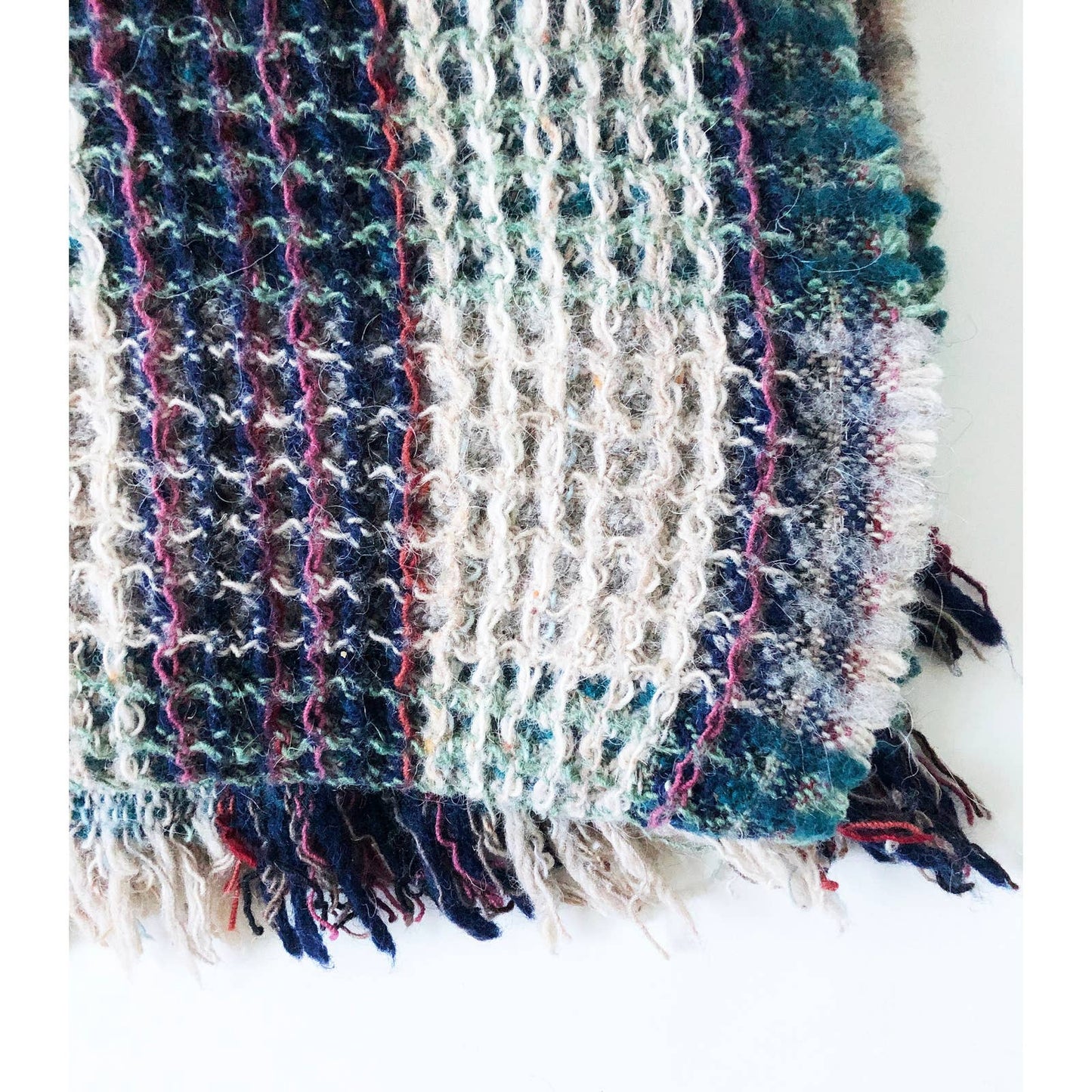 Vintage Jewel Tone Tweedmill Throw Blanket