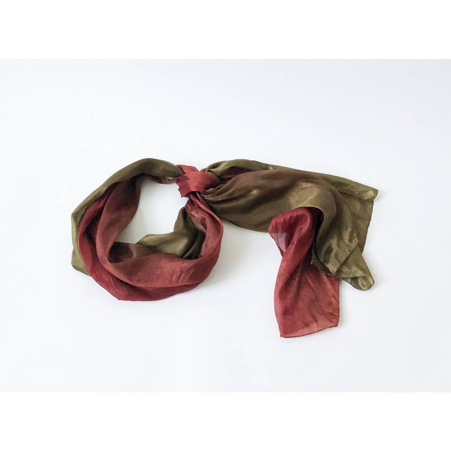 Vintage Orange Ombre Silk Scarf
