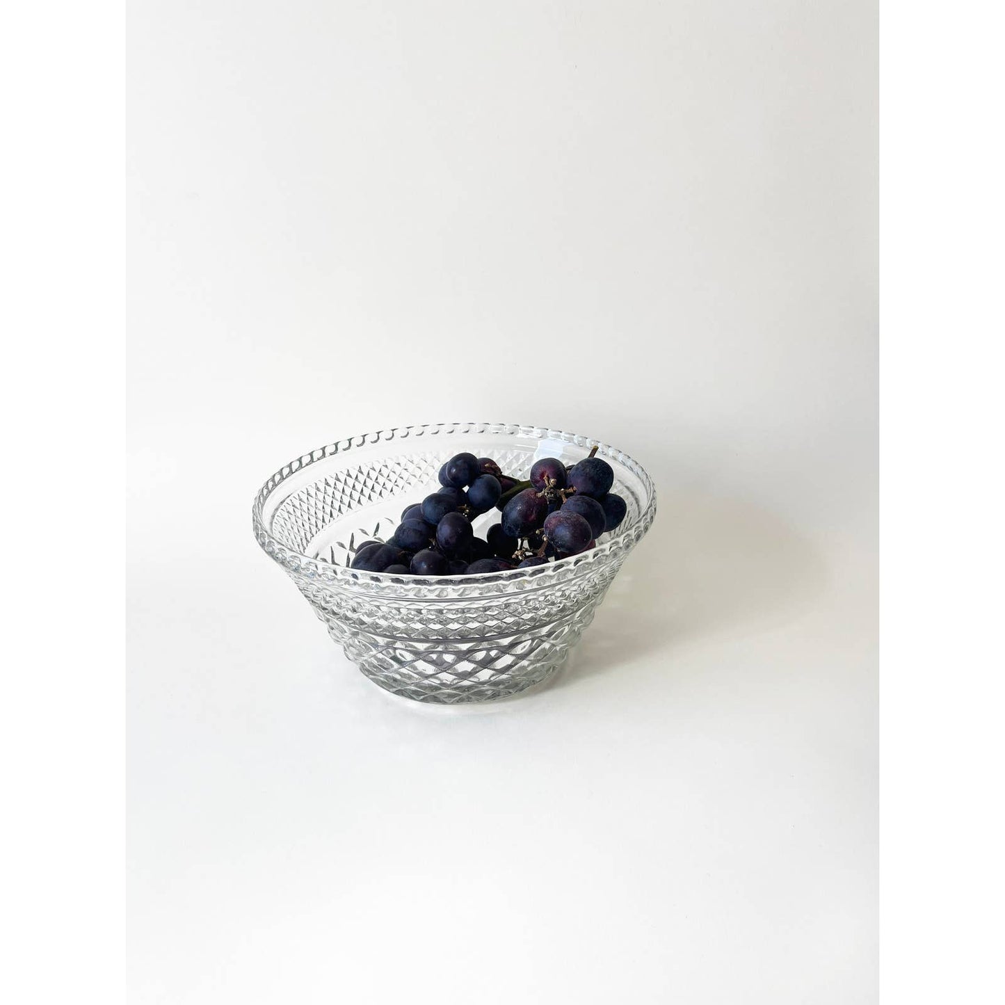 Vintage Clear Glass Classic Mixing Bowl