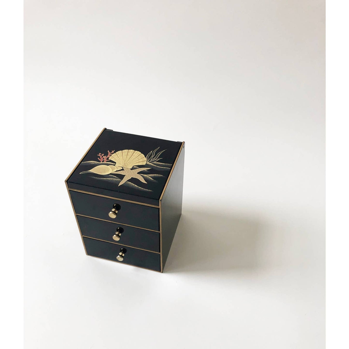 Vintage 80s Flower Drawer Jewelry Box