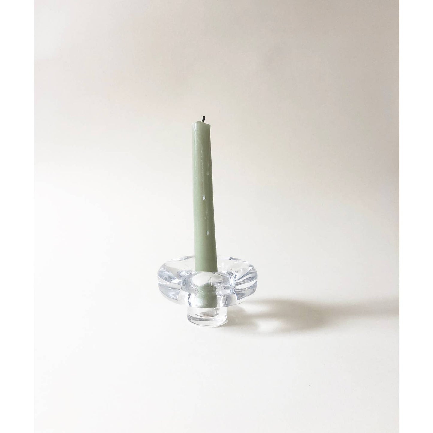 Vintage DANSK Leaded Glass Candle Stick Holder