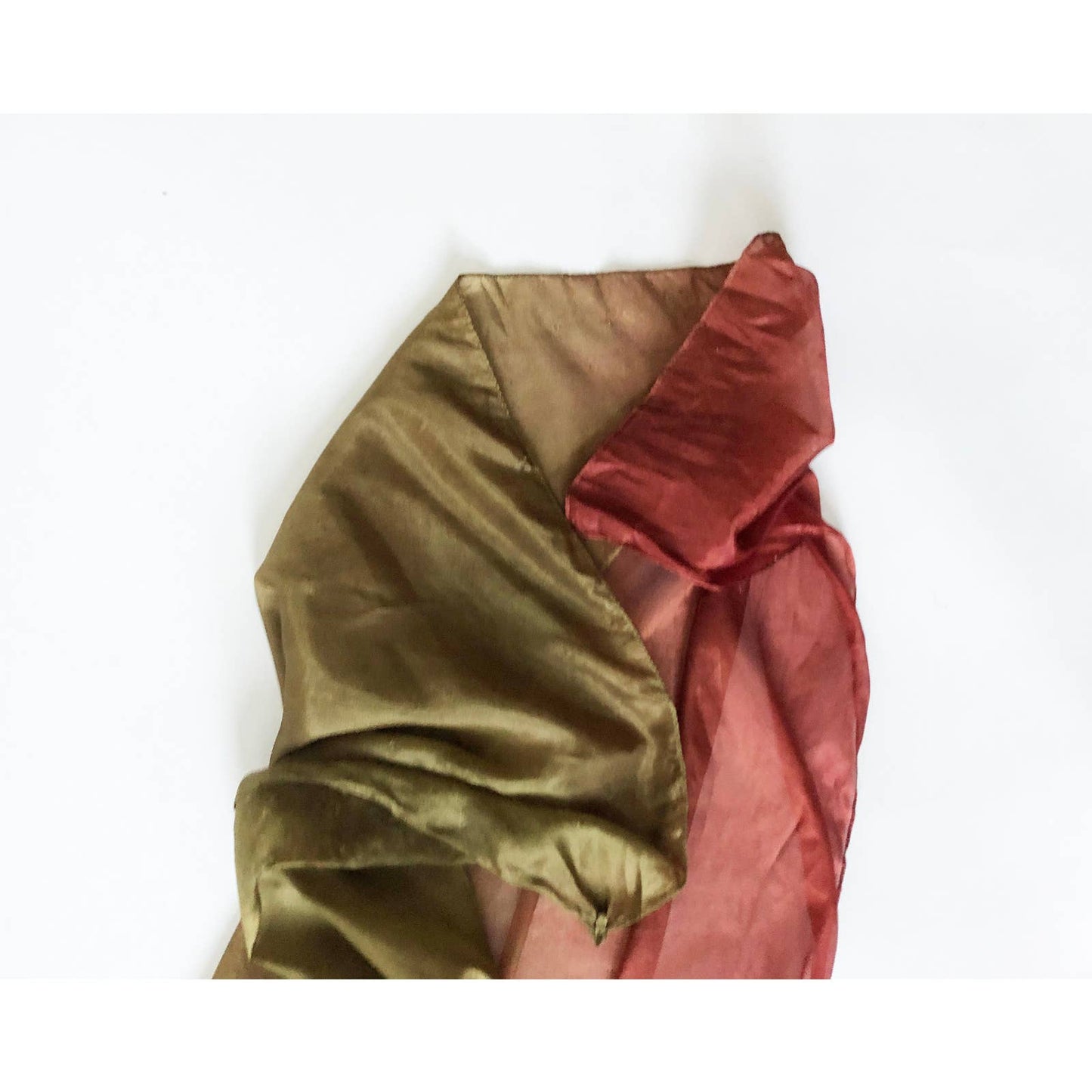 Vintage Orange Ombre Silk Scarf
