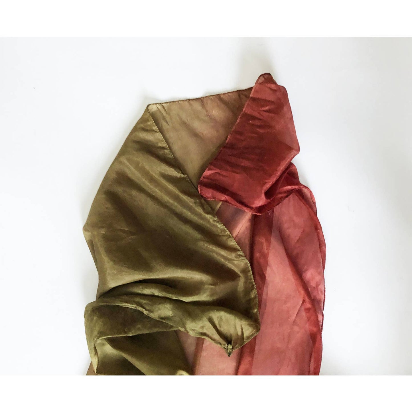 Vintage Orange Ombre Silk Scarf