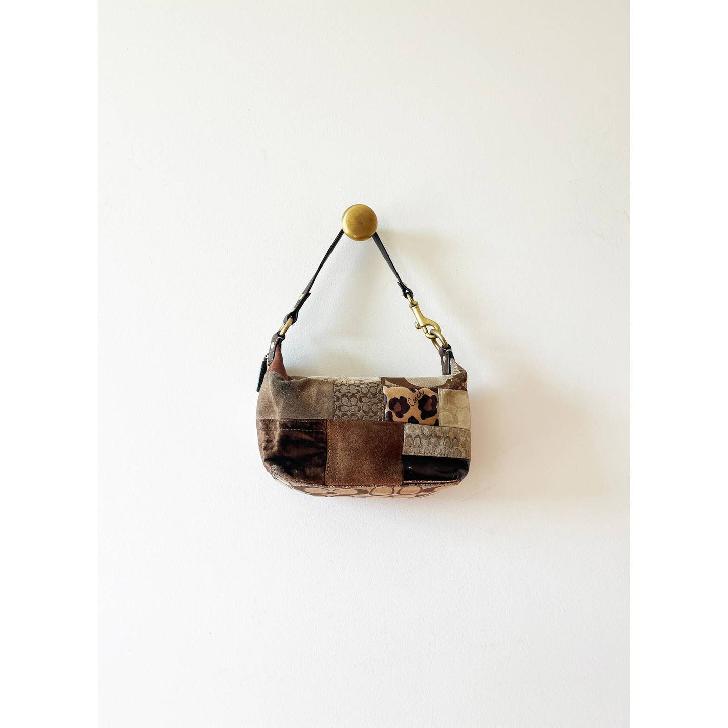 Vintage Y2k Rare Patchwork Coach Mini Handbag