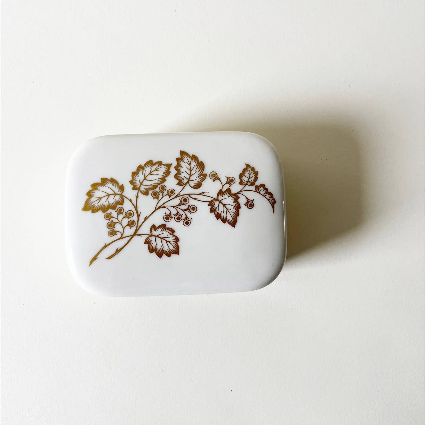 Vintage Lenox Flower Ceramic Jewelry Box
