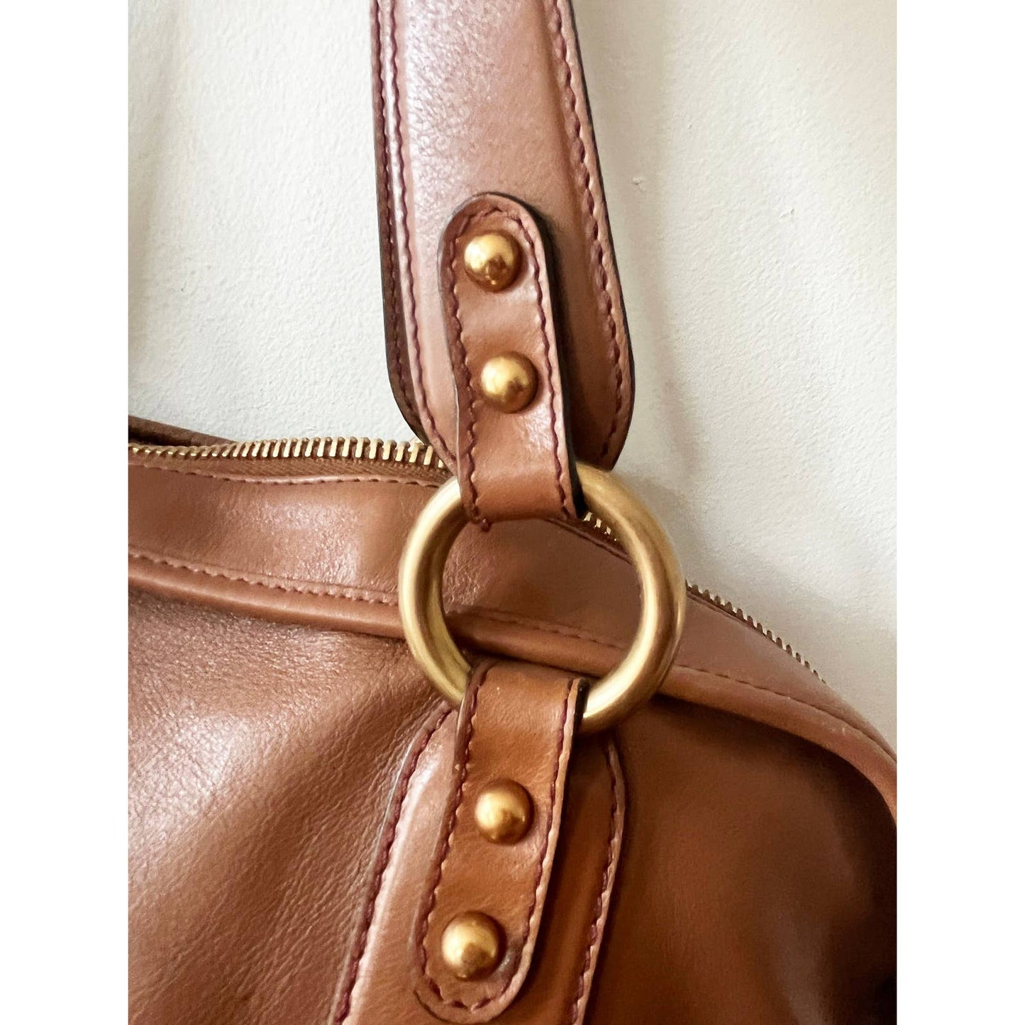 Y2k Marc Jacobs Zipper Leather Satchel Bag