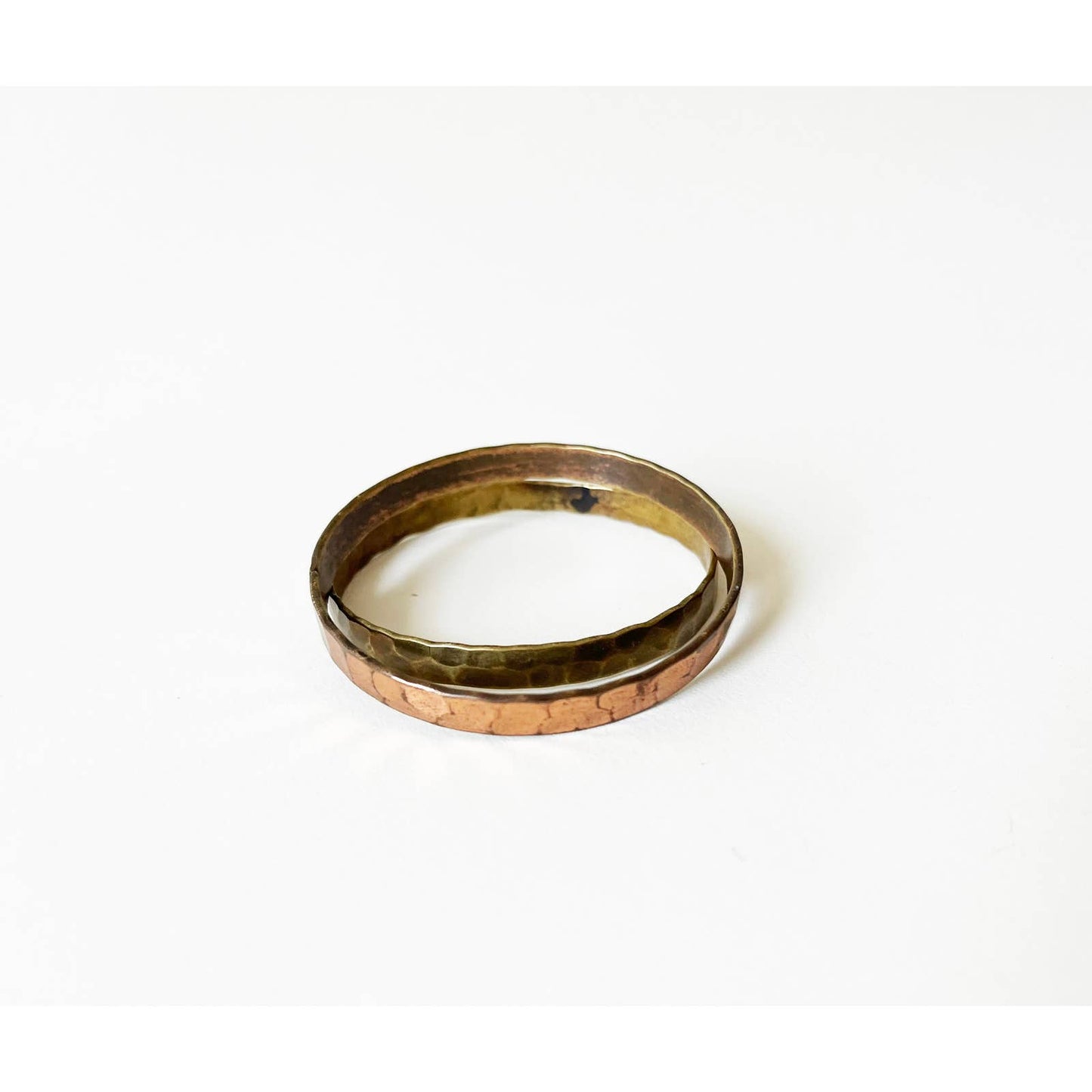 Vintage Small Brass and Copper Bangle Pair