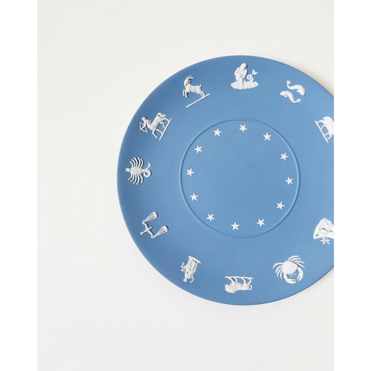 Vintage Wedgwood Zodiac Blue Jasperware Plate