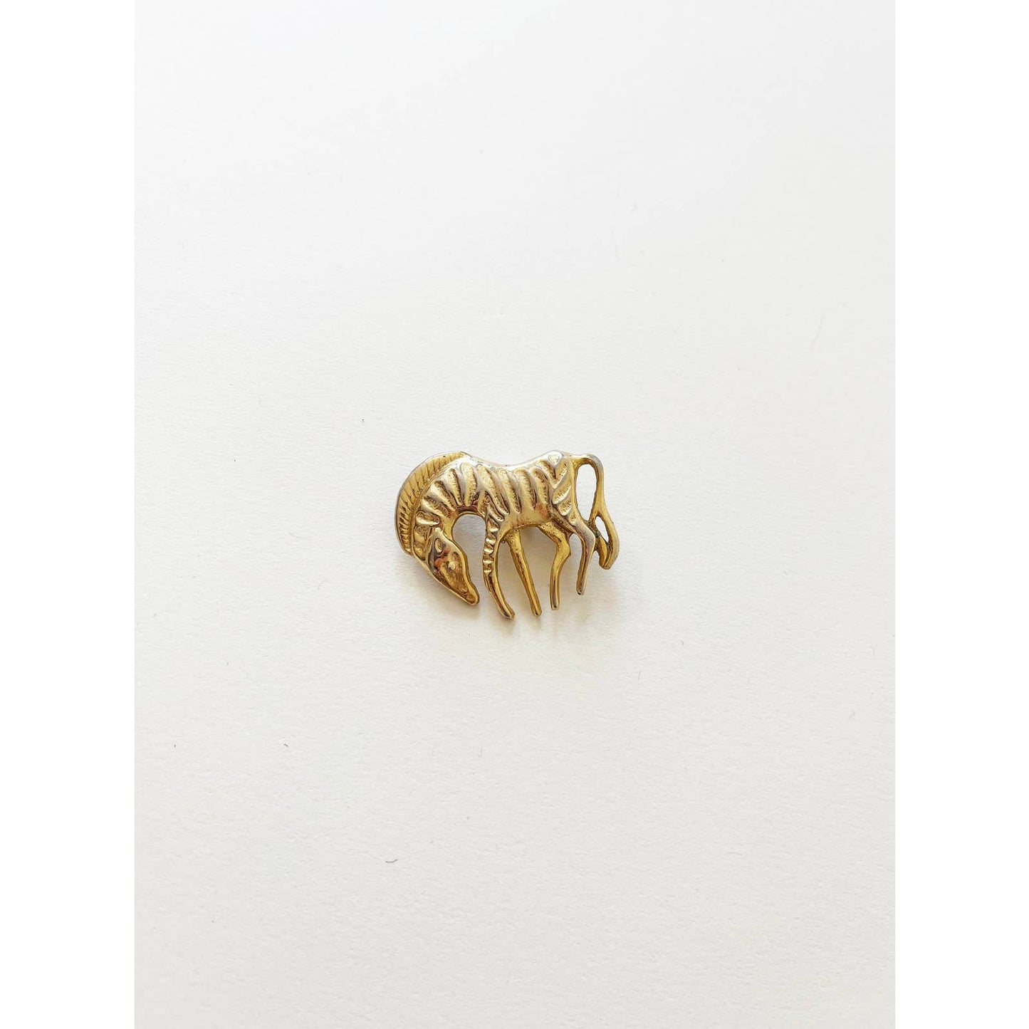 Vintage Greek Zebra Brooch Pin