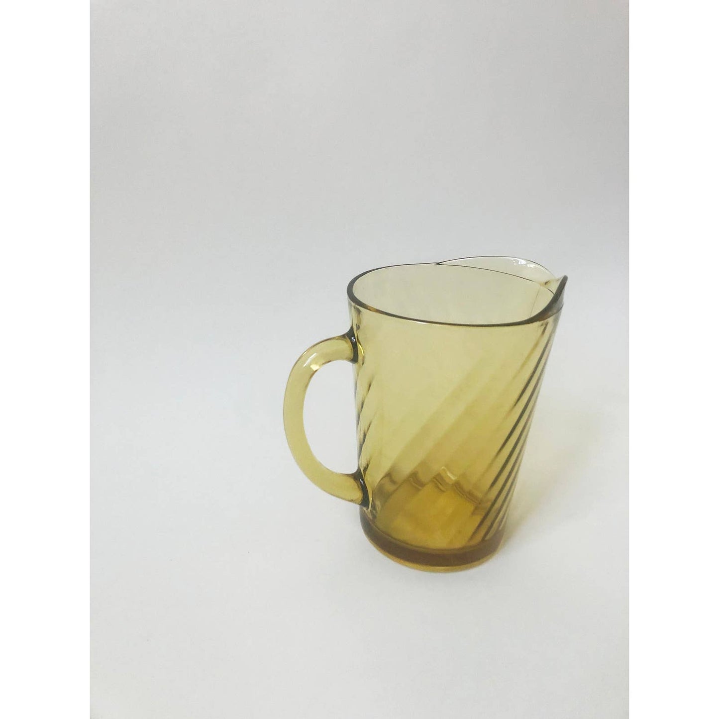 Vintage Yellow Glass Pitcher