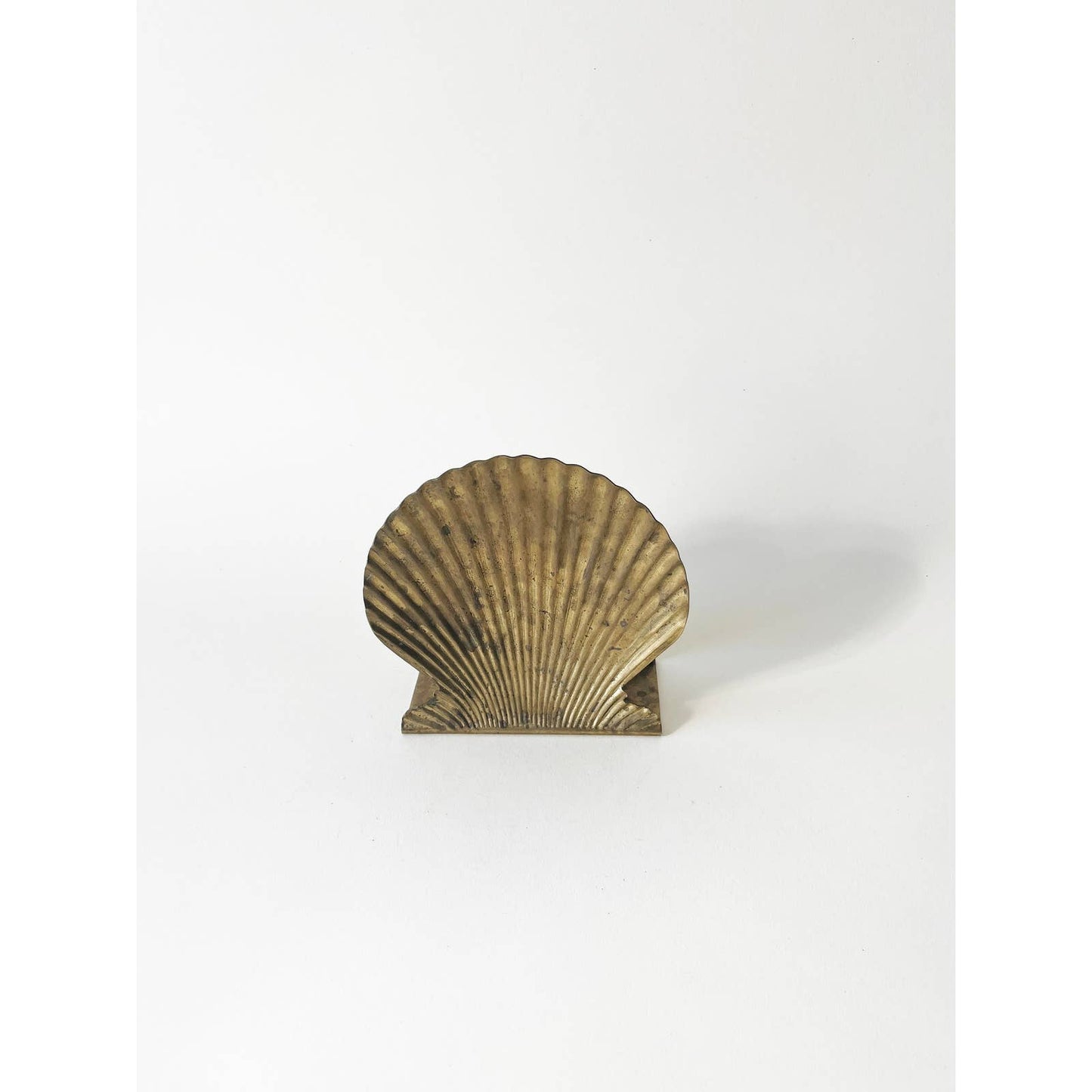 Vintage Brass Shell Letter Holder Classic Paper Divider