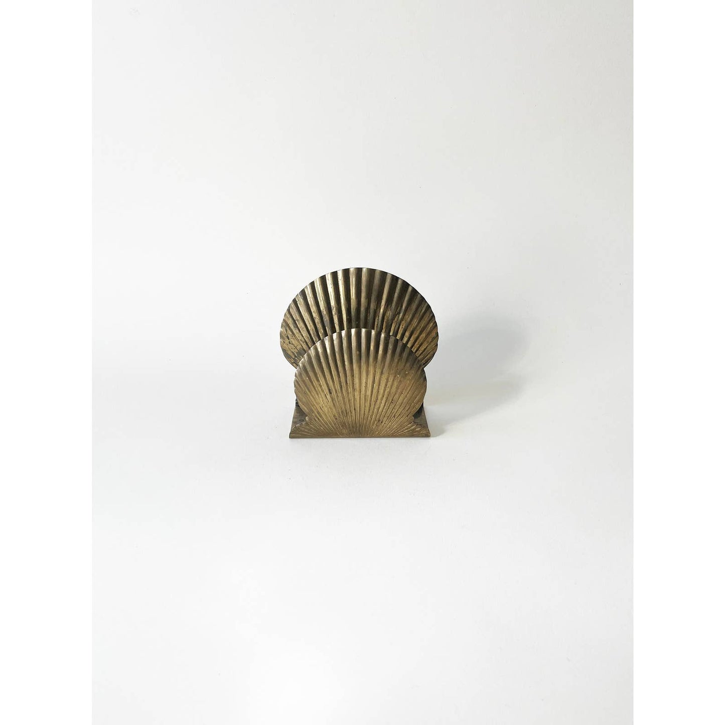 Vintage Brass Shell Letter Holder Classic Paper Divider