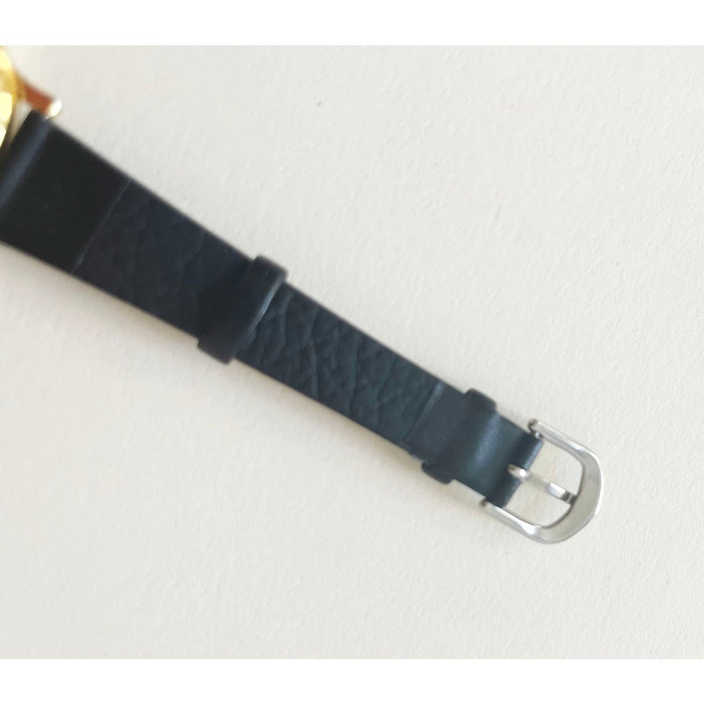 Vintage Colorful Checkered Leather Watch with Gold and Silver
