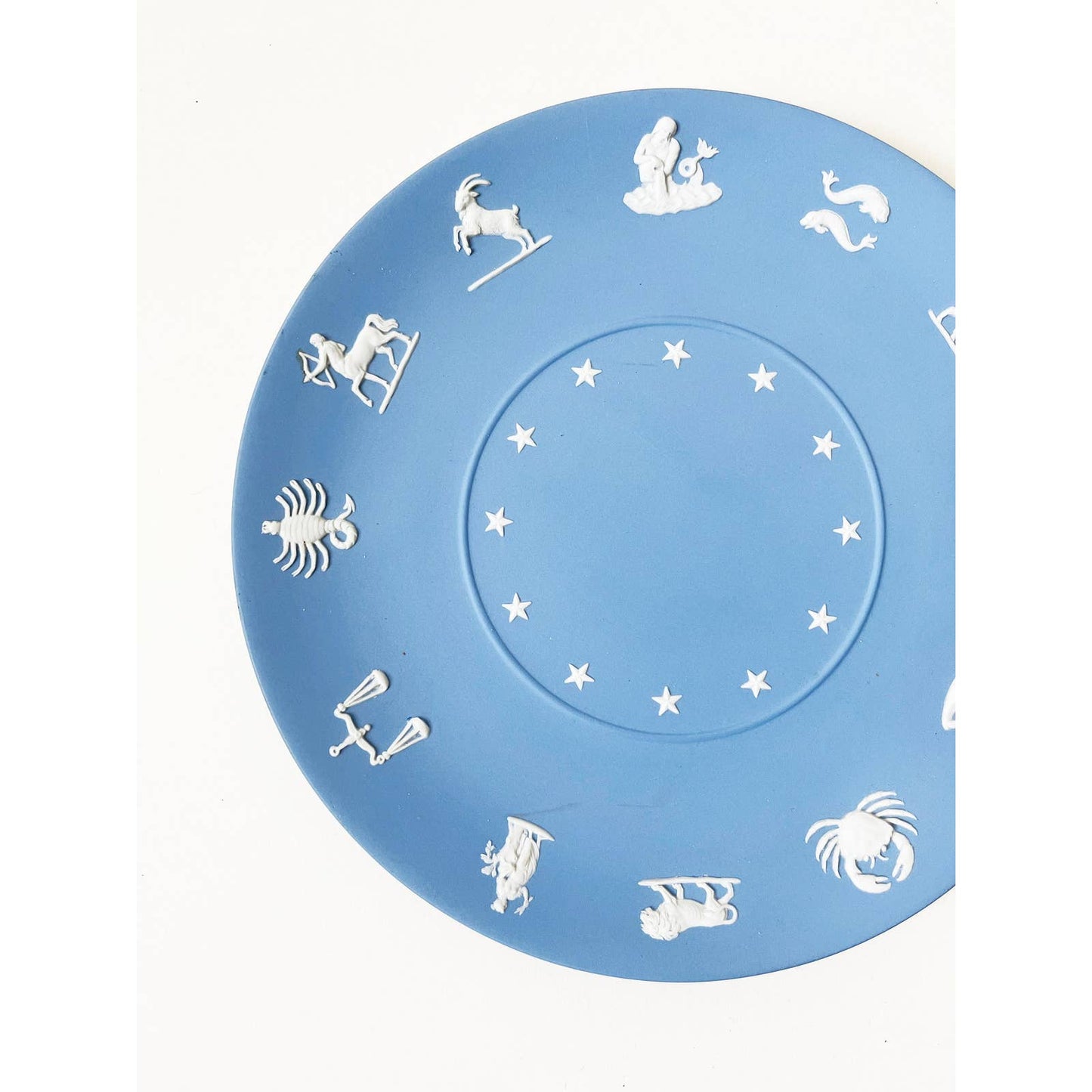 Vintage Wedgwood Zodiac Blue Jasperware Plate