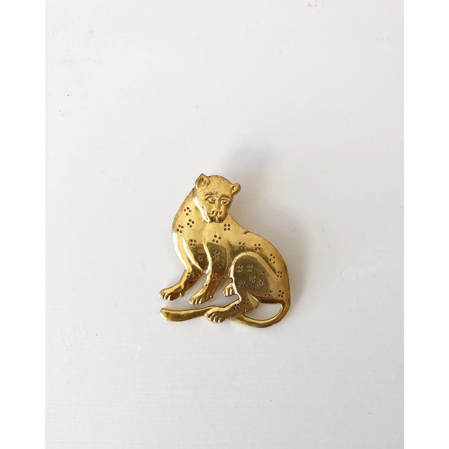 Vintage MMA Metropolitan Museum of Art Gold Cougar Leopard Brooch