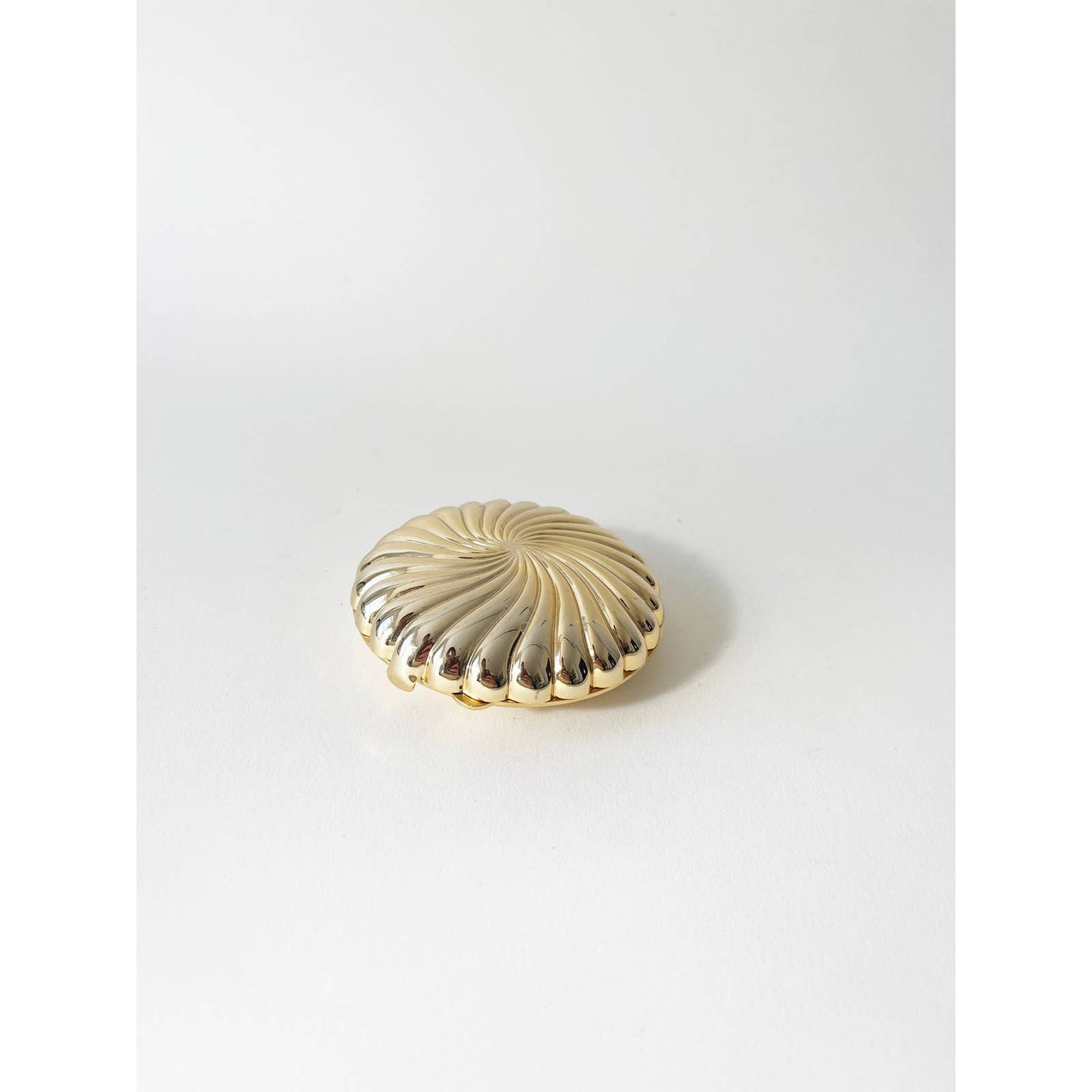 Vintage Brass Shell Ring Box