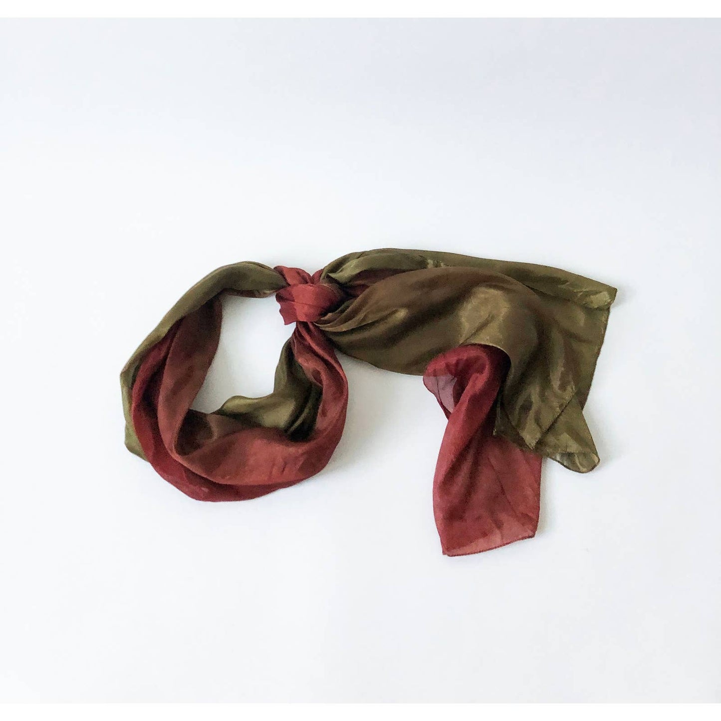 Vintage Orange Ombre Silk Scarf