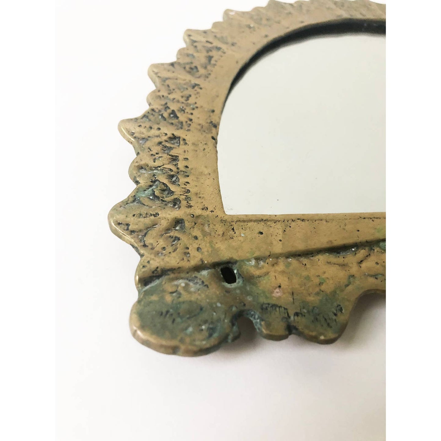 Vintage Brass Table Top Fan Mirror