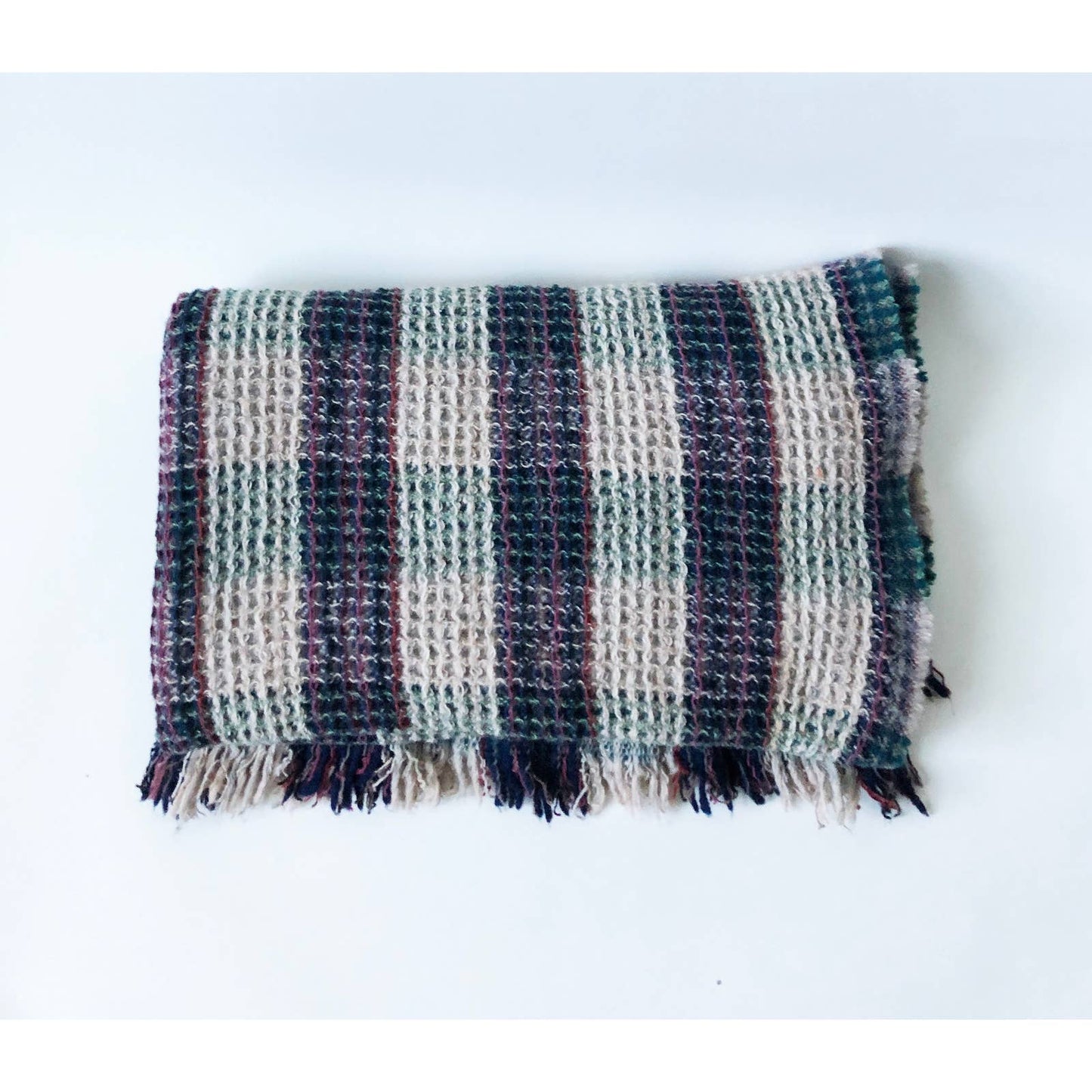 Vintage Jewel Tone Tweedmill Throw Blanket