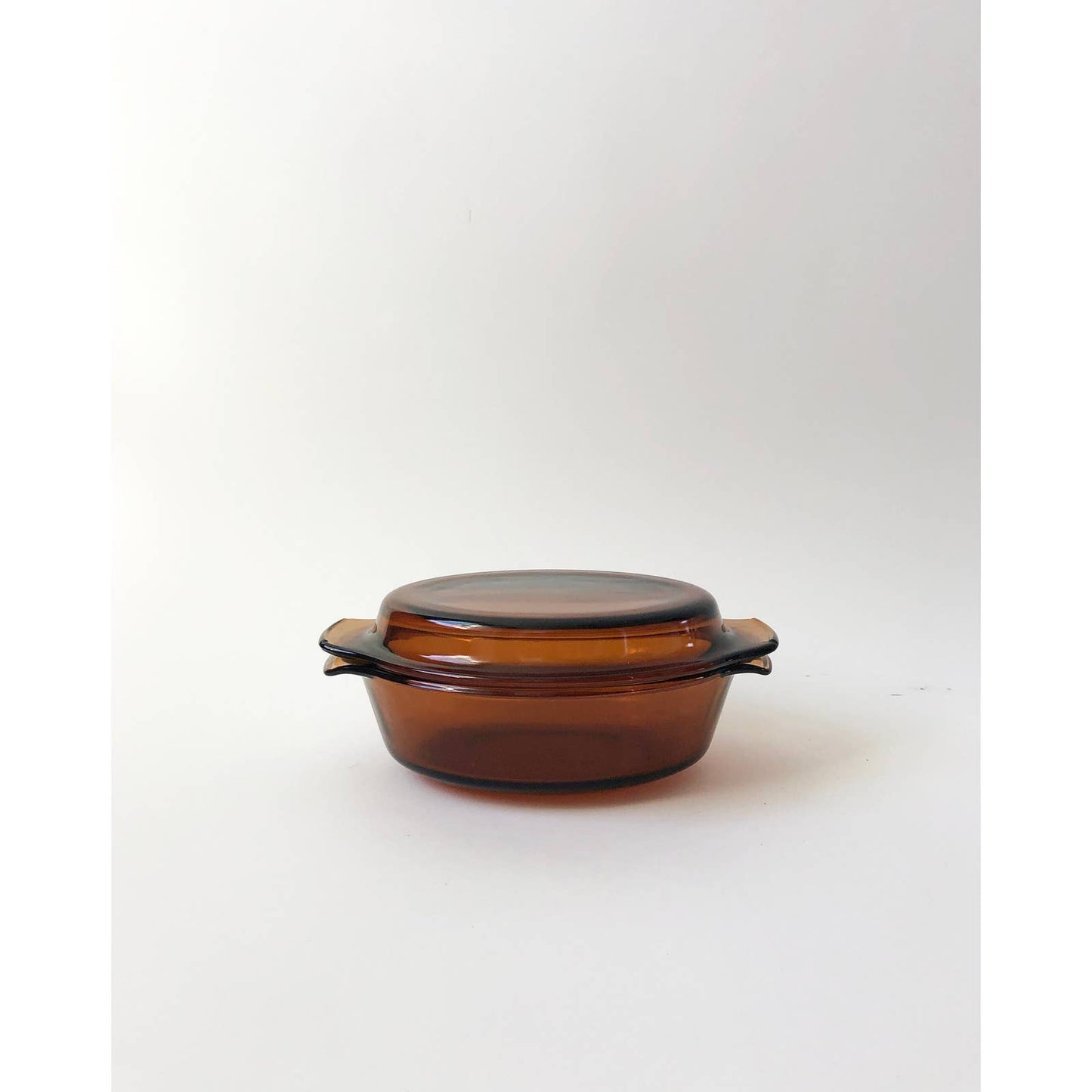 Amber Glass Oven Ware Covered Casserole