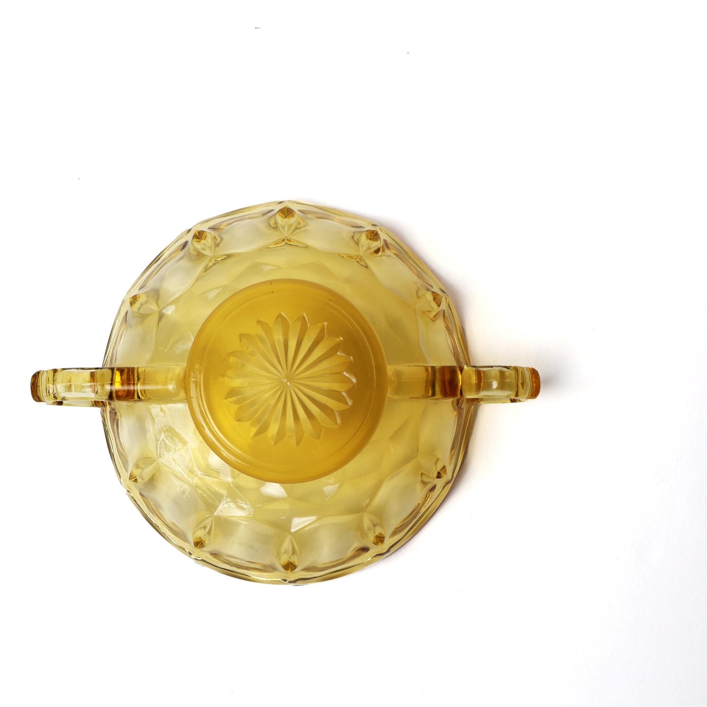 Vintage Orange Glass Ring Dish| Scalloped Edge Design Decorative Bowl