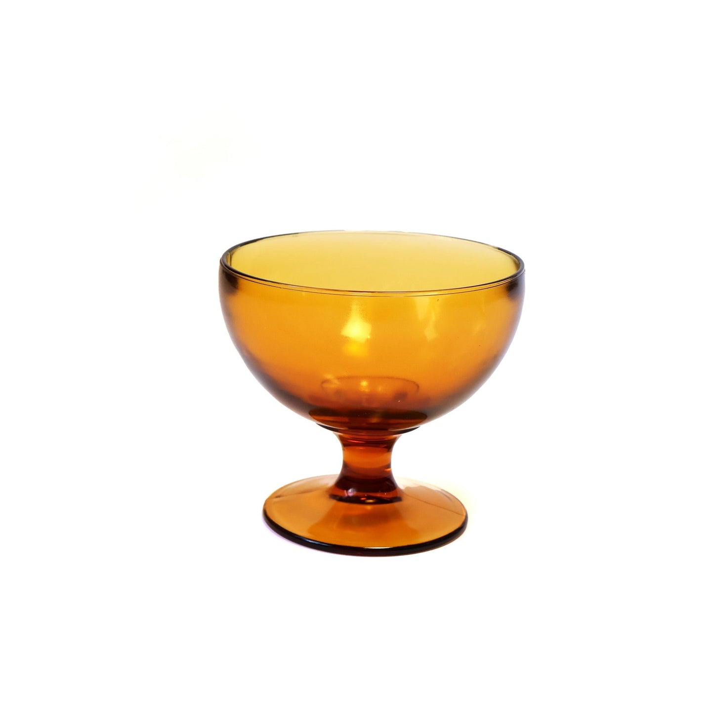 Vintage Amber Ice Cream Dish