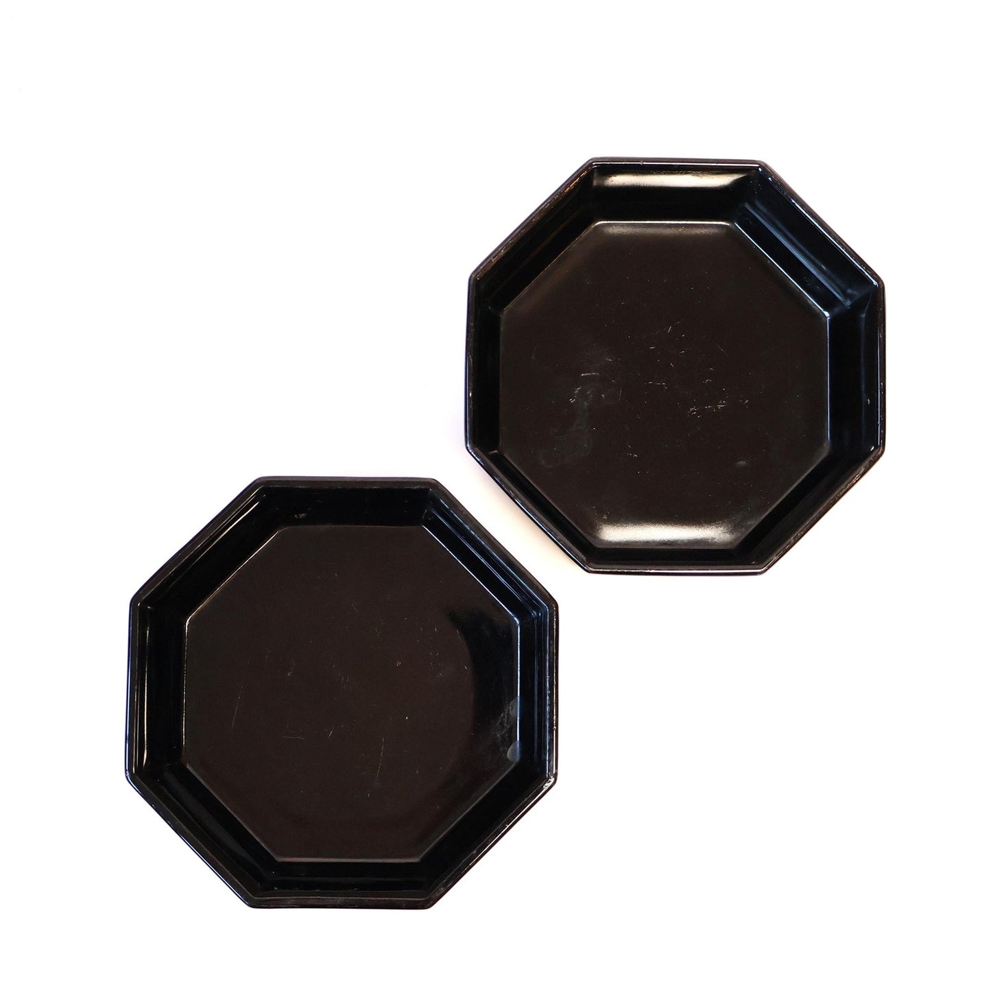 Vintage Black Octagonal Bowl Set