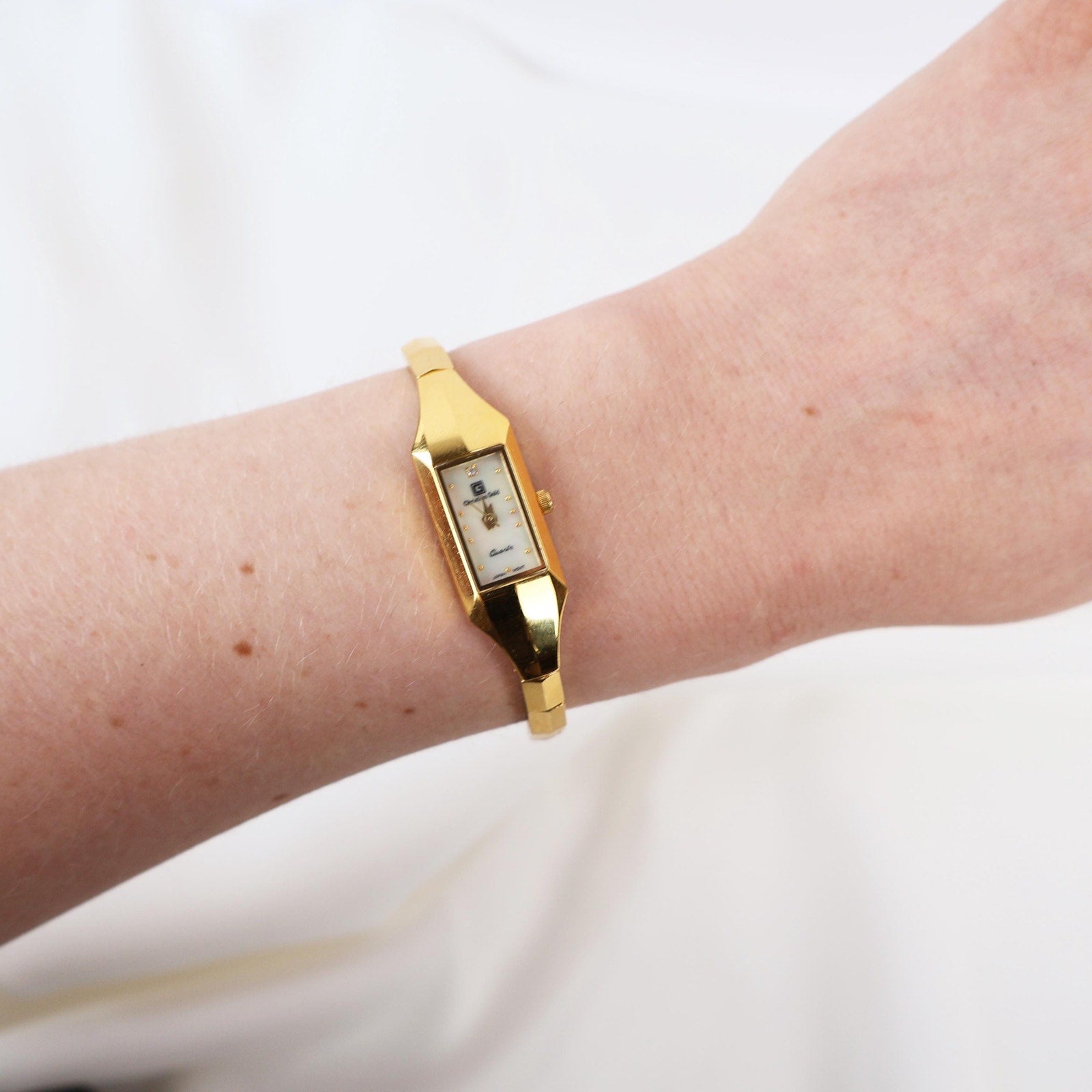 Vintage 18k Gold Plated Christian Gold Watch