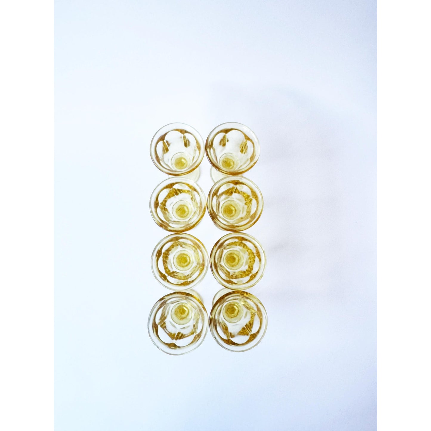 Vintage Yellow Impression Glass Barware | Pretty Yellow Wine Glasses | Eclectic Glassware