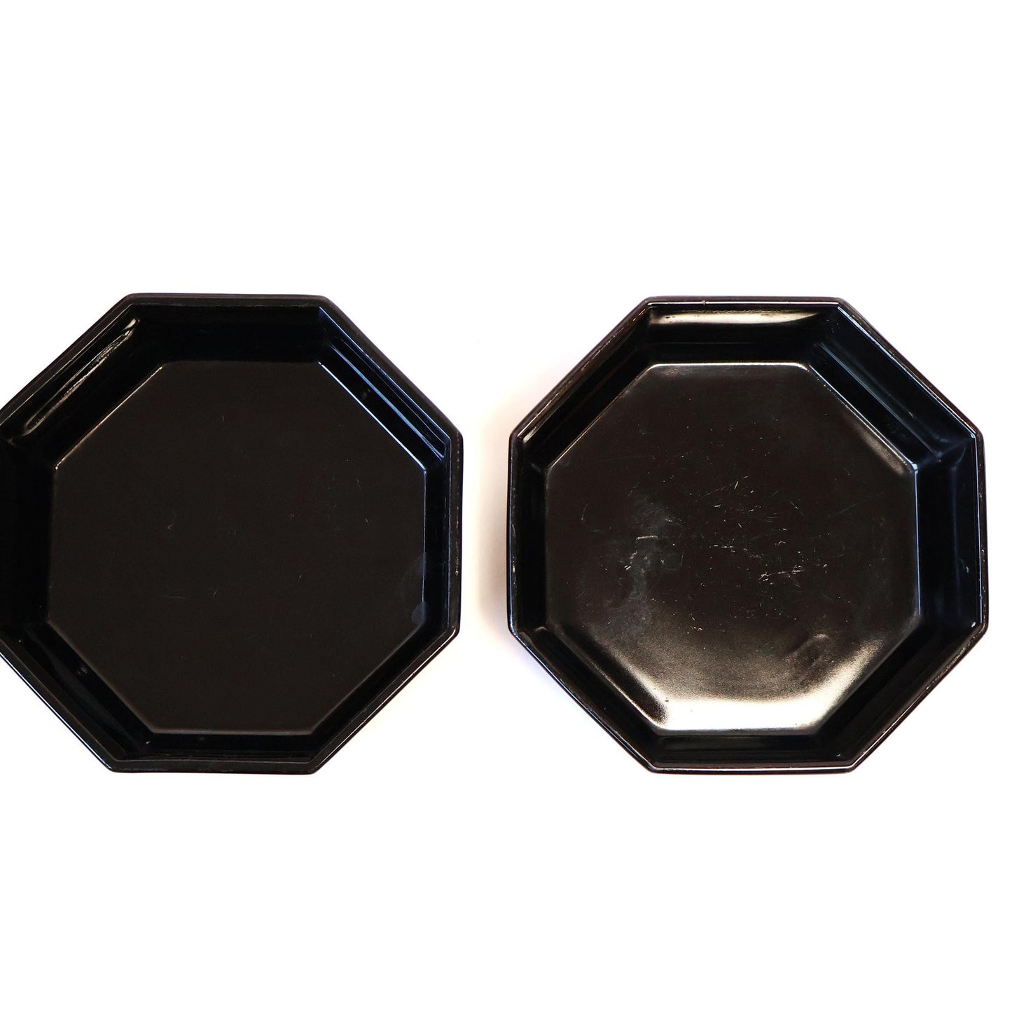 Vintage Black Octagonal Bowl Set