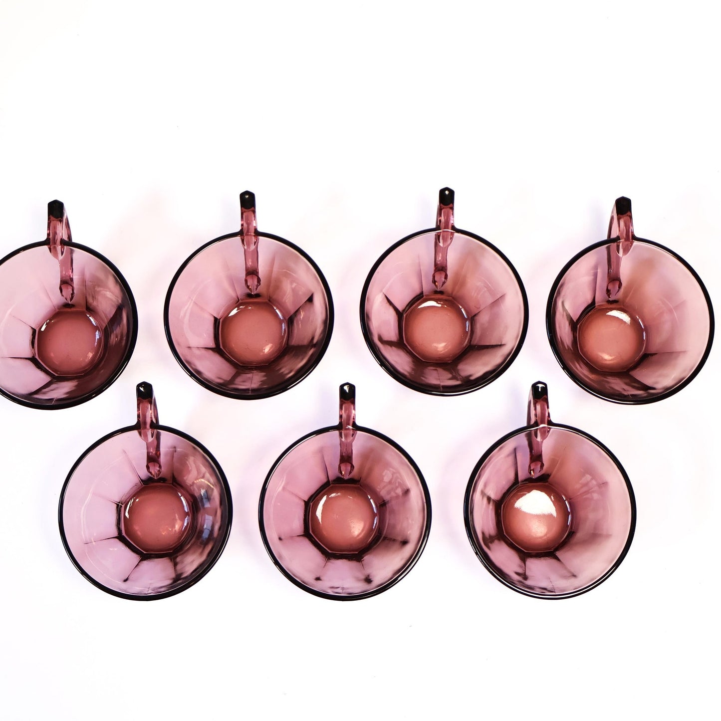 Vintage Deep Mauve Glass Tea Set