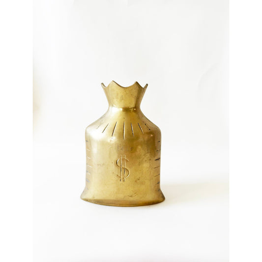 Vintage Solid Brass Coin Bag