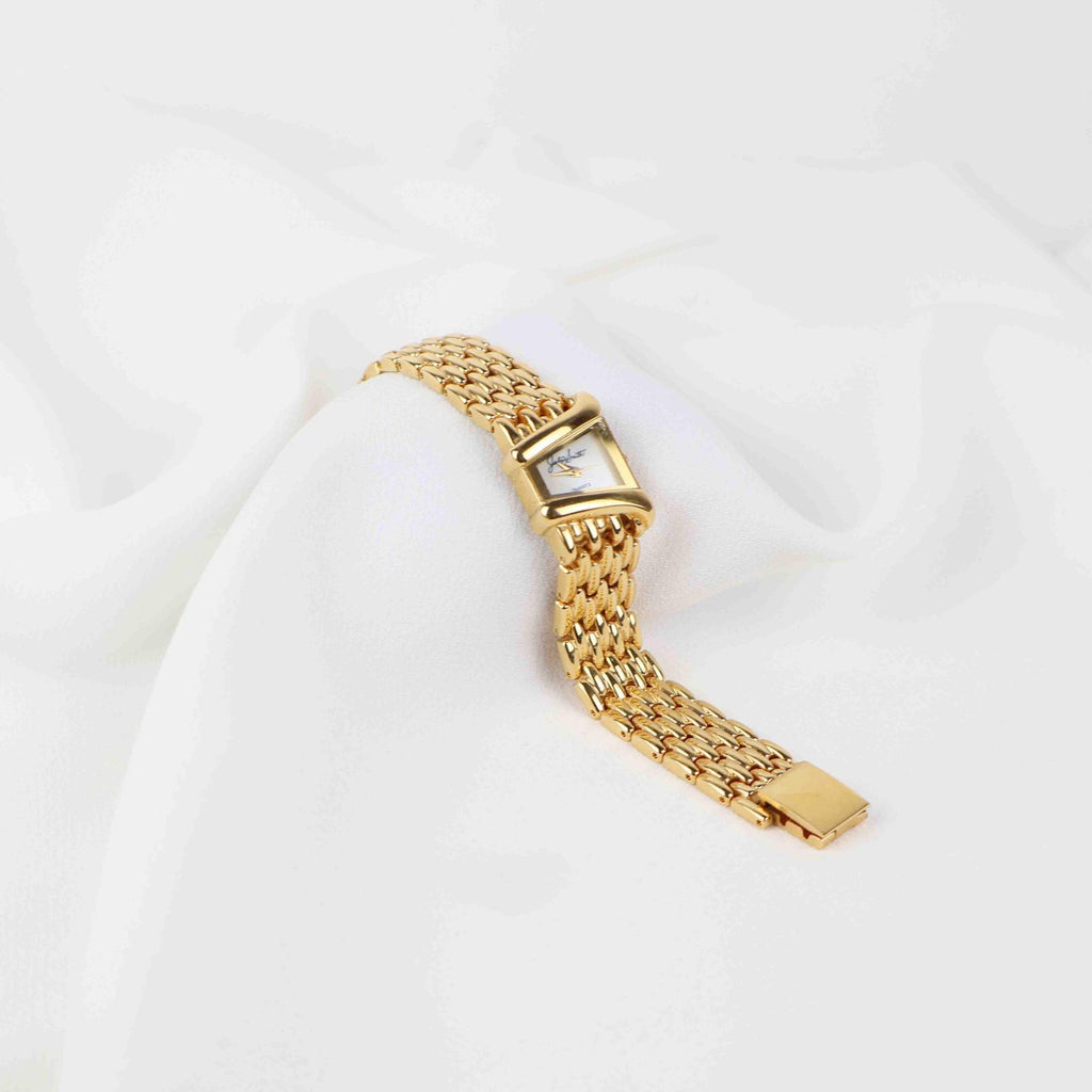 Vintage Jacklyn Smith Watch – Gold Tone Bracelet (Working Battery)