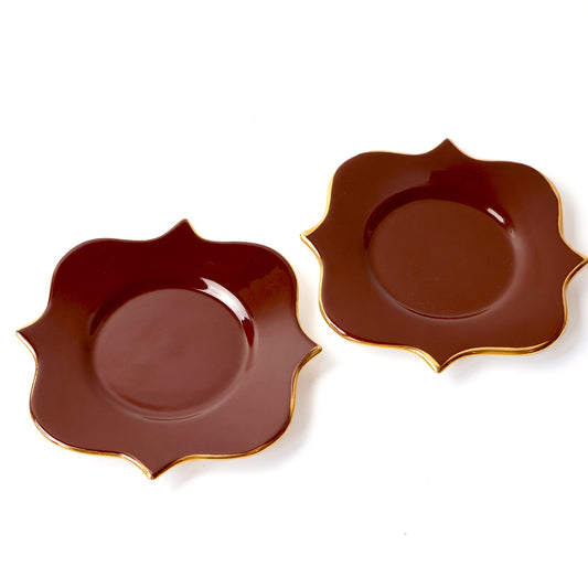 Vintage L'Object Purple Scalloped Plates